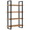 vidaXL Bookcase 4-Tier 110x40x180 cm Solid Wood Mango and Iron