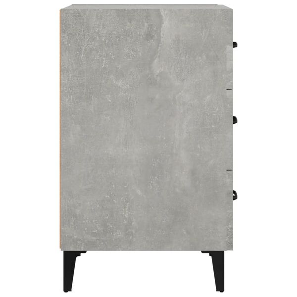 vidaXL Bedside Cabinet Concrete Grey 40x40x66 cm Engineered Wood