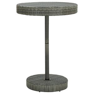 vidaXL Garden Table Grey 75,5x106 cm Poly Rattan