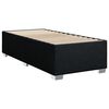 vidaXL Box Spring Bed with Mattress Black King Single Fabric