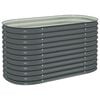vidaXL Garden Raised Bed | Grey | Galvanised Steel | 160x80x81 cm | Durable