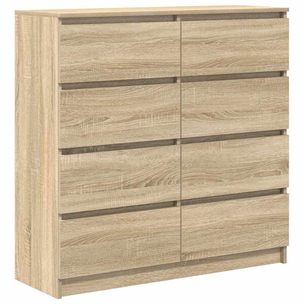 vidaXL Sideboard Sonoma Oak 100x35x99 cm Engineered Wood