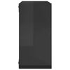 vidaXL Wall Cube Shelves 2 pcs High Gloss Grey 30x15x30 cm