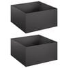 vidaXL Garden Planter 2 pcs Black 60 x 60 x 30 cm Cold-rolled Steel