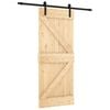 vidaXL Sliding Door 85 x 210 cm Solid Pine Wood (Untreated)