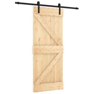 vidaXL Sliding Door 85 x 210 cm Solid Pine Wood (Untreated)