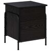 vidaXL Storage Box Black Oak 40.5 x 40 x 49.5 cm Engineered Wood