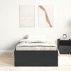 vidaXL Bed Frame without Mattress Black 90x190 cm Single