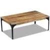 vidaXL Coffee Table | Natural | Mango Wood and Steel | 100x60x35 cm | Durable
