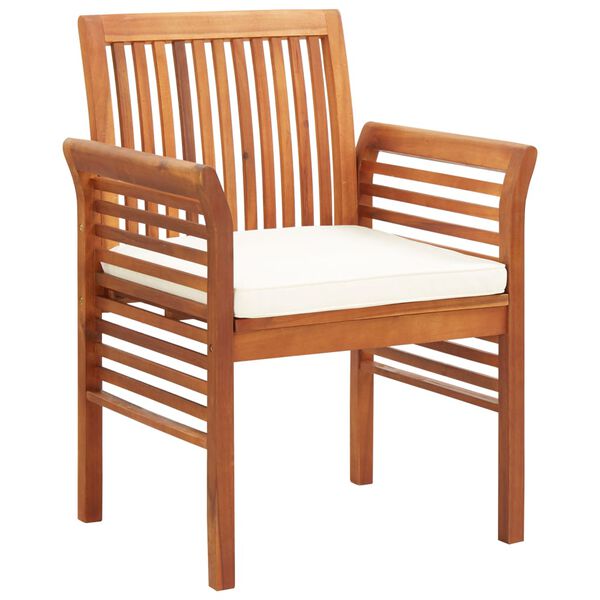 vidaXL Garden Dining Chairs with Cushions 8 pcs Solid Wood Acacia