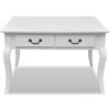 vidaXL vidaXL Coffee Table with 4 Drawers White