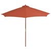 vidaXL Garden Parasol with Wooden Pole 300 cm Terracotta
