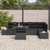 vidaXL Garden Sofa Set with Cushion with Storage Manual 7 pcs Black