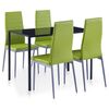 vidaXL Five Piece Dining Set Green