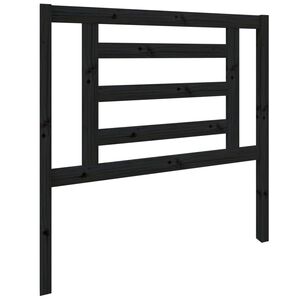 vidaXL Bed Headboard Black 96x4x100 cm Solid Wood Pine