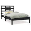 vidaXL Bed Frame without Mattress Black 90X190 cm Solid Wood