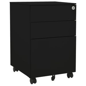 vidaXL File Cabinet | Black | Steel | Medium | Filing Cabinet | Rectangular