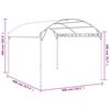 vidaXL Gazebo 4x3x2.6 m Taupe 180 g/m²