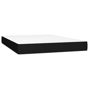 vidaXL Pocket Spring Bed Mattress Medium Black 137x190x20 cm Full Fabric