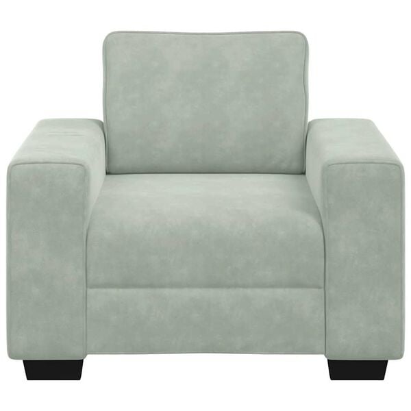 vidaXL Sofa Chair Light Grey 60 cm Velvet