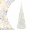 vidaXL Artificial Christmas Tree Pop-up 200 LEDs White 210 cm