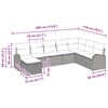 vidaXL Sofa Set with Cushion with Storage Manual Black Poly Rattan