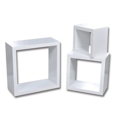 vidaXL Wall Cube Shelves 6 pcs White