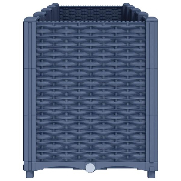 vidaXL Garden Planter Blue Grey 160x40x53 cm PP