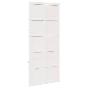 vidaXL Barn Door 80 x 2.5 x 208 cm Solid Pine Wood White