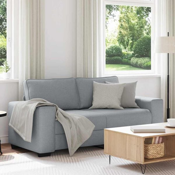 vidaXL 2-Seater Sofa Light Grey 140 cm Fabric