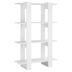 vidaXL Book Cabinet | White | Engineered Wood | 80x30x123.5 cm | Book Cabinet