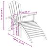 vidaXL Garden Adirondack Chair with Footrest Solid Wood Teak