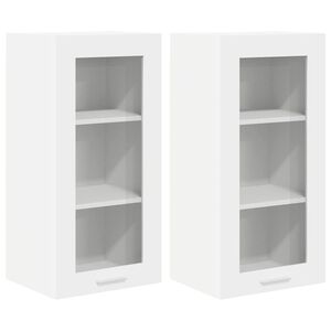 vidaXL Hanging Cabinet 2 pcs White 40 x 31 x 80 cm Engineered Wood
