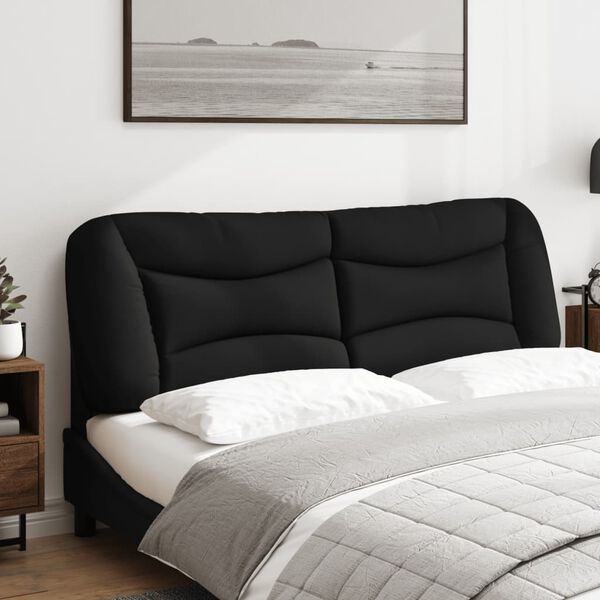 vidaXL Headboard Cushion "Hvar" Black 152 cm Queen Fabric