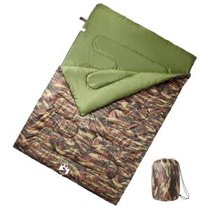 vidaXL Double Sleeping Bag with Pillows for Adults Camping 3-4 Seasons