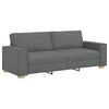 vidaXL 2 Piece Sofa Set with Cushions Dark Grey Fabric
