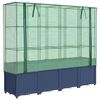 vidaXL Raised Bed with Greenhouse Cover Rattan Look 160x40x153 cm