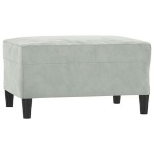vidaXL Footstool Light Grey 70x55x41 cm Velvet