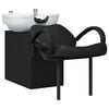 vidaXL Shampoo Chair Manual Black and White 136 x 60 x 92 cm PVC