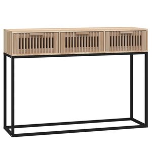 vidaXL Console Table 105x30x75 cm Engineered Wood and Iron
