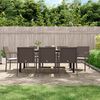 vidaXL 9 Piece Garden Dining Set with Cushions Poly Rattan and Steel