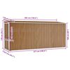 vidaXL Wall-mounted Garden Shed Brown 118x382x178 cm Galvanised Steel