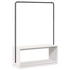 vidaXL Clothes Rack with Storage White and Black 113 x 40 x 157.5 cm