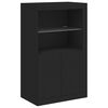 vidaXL Side Cabinet with LED Lights Black Engineered Wood