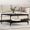 vidaXL Coffee Table Black oak 80 x 80 x 40 cm Engineered Wood