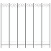 vidaXL 6-Panel Room Divider White 240x220 cm Fabric