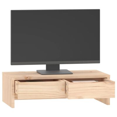 vidaXL Monitor Stand 50x27x15 cm Solid Wood Pine