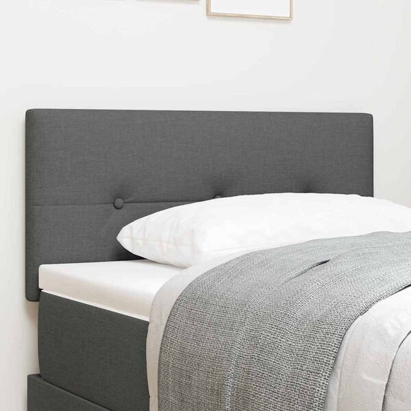vidaXL Headboard with Headboard Dark Grey 100 cm Faux Leather
