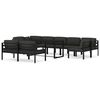 vidaXL 10 Piece Garden Lounge Set with Cushions Aluminium Anthracite