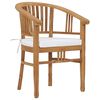 vidaXL 3 Piece Garden Dining Set with Cushions Solid Teak Wood